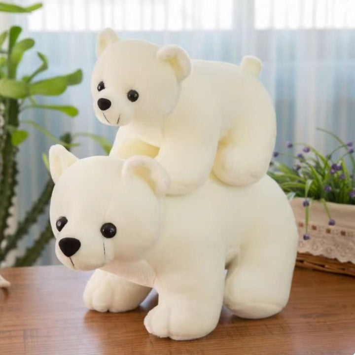 White Polar Bear Stuffed Plush – Soft, Cuddly & Realistic Zambeel 