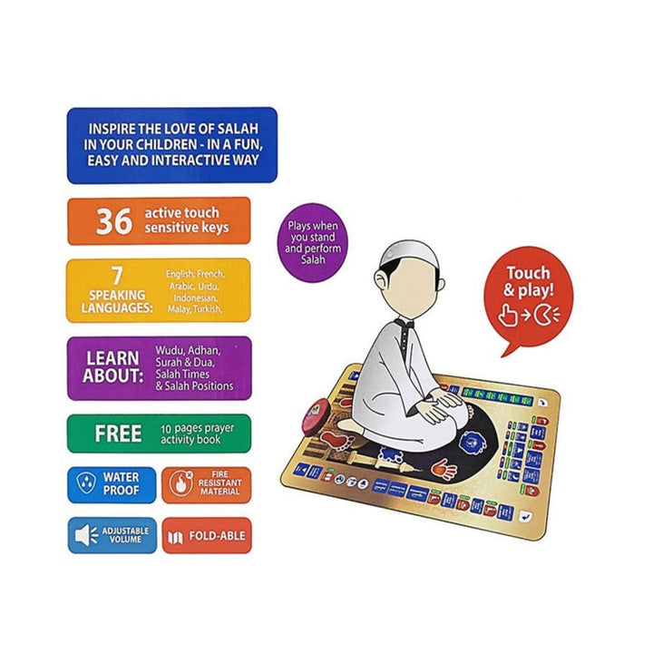 Islamic Educational Mat for Children – Interactive Learning & Prayer Mat Zambeel 