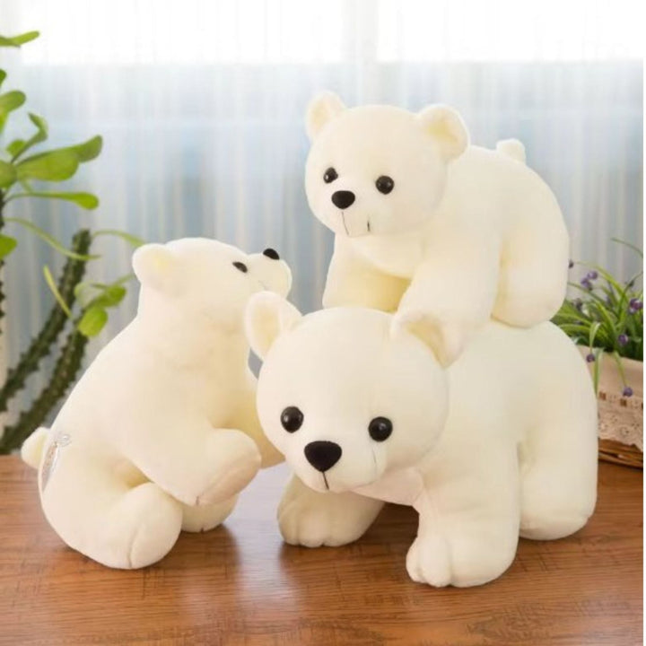 White Polar Bear Stuffed Plush – Soft, Cuddly & Realistic Zambeel 